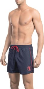 Bikkembergs Modny, markowy strój kapielowy Bikkembergs Beachwear model BKK1MBS05 kolor Niebieski. Odzież męska. Sezon: S 1