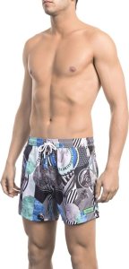 MCS Modny, markowy strój kapielowy Bikkembergs Beachwear model BKK1MBS06 kolor Szary. Odzież męska. Sezon: L 1