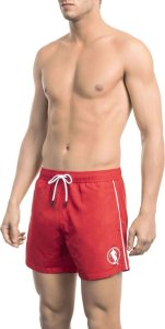 Bikkembergs Modny, markowy strój kapielowy Bikkembergs Beachwear model BKK1MBS05 kolor Czerwony. Odzież męska. Sezon: S 1