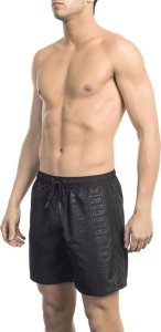 Bikkembergs Modny, markowy strój kapielowy Bikkembergs Beachwear model BKK1MBM08 kolor Czarny. Odzież męska. Sezon: S 1