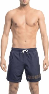 Bikkembergs Modny, markowy strój kapielowy Bikkembergs Beachwear model BKK1MBM01 kolor Niebieski. Odzież męska. Sezon: S 1