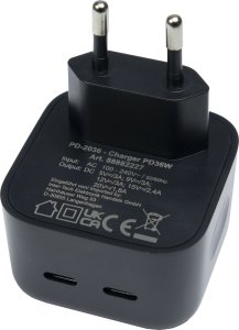 Kabel zasilający Inter-Tech Inter-Tech PD-Charger USB C,PSU PD-2036, PD 36W, schwarz 2