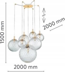 Lampa wisząca TK Lighting PENDING LIGHT CADIX7XG9 4608 GOLD 2