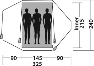 Namiot turystyczny Easy Camp Namiot 3-osobowy Easy Camp Vega 300 Compact Uniwersalny 4