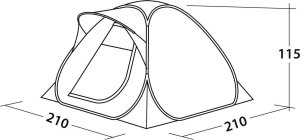 Namiot turystyczny Easy Camp Namiot 3-osobowy Easy Camp Flameball 300 Uniwersalny 2