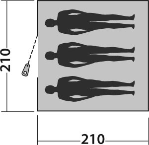 Namiot turystyczny Easy Camp Namiot 3-osobowy Easy Camp Flameball 300 Uniwersalny 4