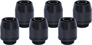 Alphacool Alphacool TPV Metal 12,7/7,6mm Anschraubtülle G1/4, 6-Pack - schwarz 1