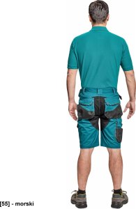 CERVA DAYBORO szorty - męskie spodnie robocze, odblaskowe elementy, 100 % TRIFIBETEX - morski 46 5