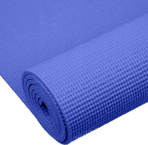 Mata do ćwiczeń fitness yoga joga 0,6mm niebieska 172x61x0,6cm 2