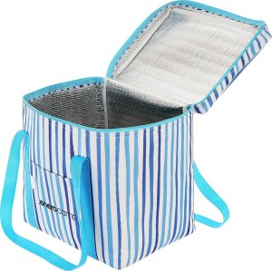 Enero Torba termiczna na biwak plaże kemping Enero Camp 32x25x35cm 28l blue lines 2
