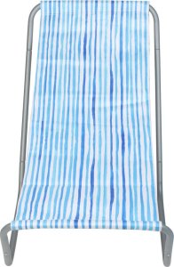 Enero Leżak fotel ogrodowy turystyczny plażowy składany i torba blue lines 4