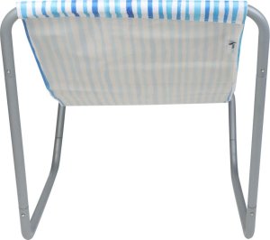 Enero Leżak fotel ogrodowy turystyczny plażowy składany i torba blue lines 5