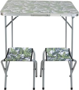 Enero Stolik turystyczny składany kempingowy 80x60x70cm i 2 krzesła jungle 13