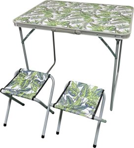 Enero Stolik turystyczny składany kempingowy 80x60x70cm i 2 krzesła jungle 17
