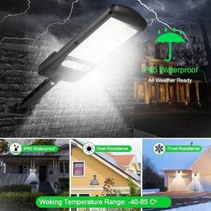 Saska Garden Lampa uliczna latarnia solarna 120led pilot czujnik ruchu i zmierzchu 2
