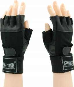 Evolution Rekawiczki kulturystyczne fitness Evolution Standard czarne FR-11 M 9