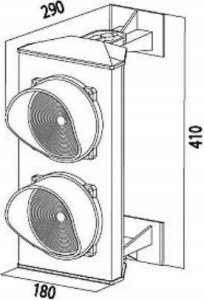 Dymo Semafor CAME PSSRV1 (2-komorowy: czerwone-zielone) 230V (001PSSRV1) 3