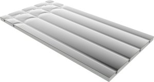 Onnline Płyta styropianowa do ogrzewania podłogowego z warstwą aluminium, element prosty z dwoma łukami, OPAL EPS300 1200x600x25 mm 1