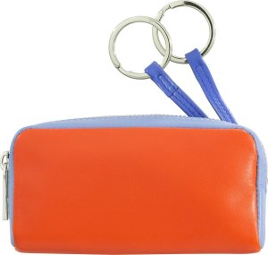 DuDu DUDU Unisex etui na klucze z miękkiej skóry cielęcej z zamkiem błyskawicznym i 2 kółkami NoSize 1