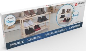 Alpina PÓŁKI REGAŁ NA BUTY 3 POZIOMY DREWNIANY ALPINA 3