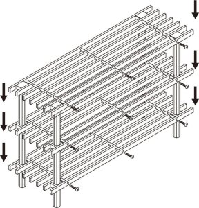 Alpina PÓŁKI REGAŁ NA BUTY 3 POZIOMY DREWNIANY ALPINA 7