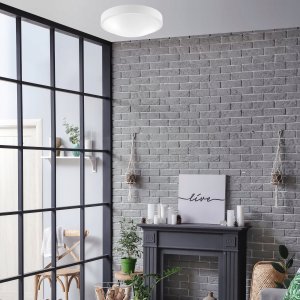 Lampa sufitowa Lamkur Lamkur Jonas 44392 plafon lampa sufitowa nowoczesny metalowy szklany klosz 2x60W E27 biały 5