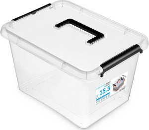 ORPLAST MOXOM - Pojemnik plastikowy z rączką + pokrywa - SimpleStore - 39x29x21,5 cm - 15,5 L 1