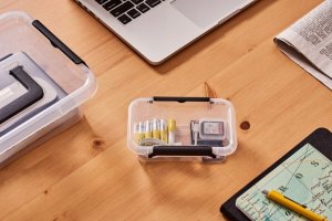 ORPLAST MOXOM - Pojemnik plastikowy z rączką + pokrywa - SimpleStore - 39x29x21,5 cm - 15,5 L 2