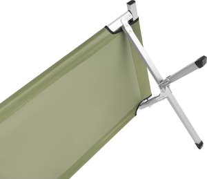 Enero Łóżko turystyczne składane z pokrowcem zielone 12