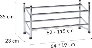 Zeller Teleskopowa szafka na buty - regał, półka, WENKO 9