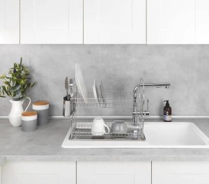 Wenko Ociekacz do naczyń, suszarka na naczynia ze stali nierdzewnej - 2 poziomy, WENKO 9