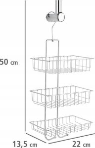 Galicja Półka łazienkowa pod prysznic NIVALA, 3 poziomy, WENKO 2