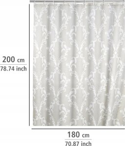 Kleine Wolke Zasłona prysznicowa Baroque, tekstylna, 180x200 cm, WENKO 4