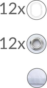 Kleine Wolke Zasłona prysznicowa Baroque, tekstylna, 180x200 cm, WENKO 6