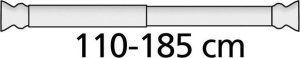 Wenko Teleskopowy drążek do zasłony prysznicowej, Ø 2 cm, 110-185 cm, chrom, WENKO 2