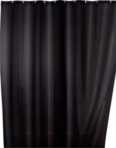 Kleine Wolke Zasłona prysznicowa, tekstylna, kolor czarny, 180x200 cm, WENKO 6
