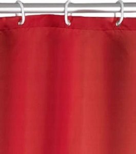 Dymo Zasłona prysznicowa, tekstylna, kolor czerwony, 180x200 cm, WENKO 2