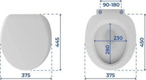 Deska bidetowa Wenko Deska sedesowa OTTANA GRANIT - Duroplast, wolnoopadająca, WENKO 12