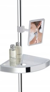 Wenko Narożna półka łazienkowa Premium Edge Shiny, 3 poziomy, lusterko, teleskopowa, WENKO 3