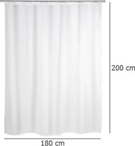 Kleine Wolke Zasłona prysznicowa, PEVA, kolor biały, 180x200 cm, WENKO 3