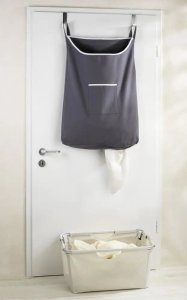 Kosz na pranie Wenko Torba na pranie, ubrania CANGURO GREY, zawieszana na drzwi, WENKO 3