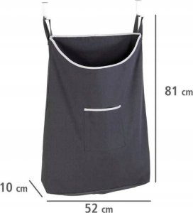 Kosz na pranie Wenko Torba na pranie, ubrania CANGURO GREY, zawieszana na drzwi, WENKO 7