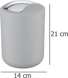 Kosz na śmieci Wenko Kosz na śmieci BRASIL GREY, szary - 2 l, WENKO 5