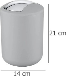 Kosz na śmieci Wenko Kosz na śmieci BRASIL GREY, szary - 2 l, WENKO 8