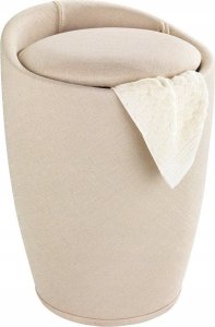 Kosz na pranie Wenko Pufa CANDY BEIGE - kosz na pranie, 2 w 1, WENKO 5