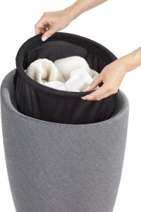 Wenko Pufa CANDY GREY - kosz na pranie, 2 w 1 , WENKO 6