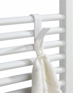 Wenko Białe haczyki, wieszaczki na grzejnik żeberkowy, 2 sztuki w komplecie, WENKO 2