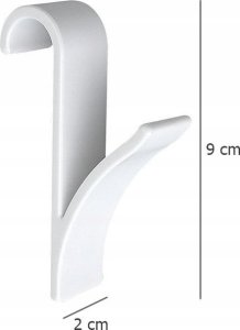 Wenko Białe haczyki, wieszaczki na grzejnik żeberkowy, 2 sztuki w komplecie, WENKO 4