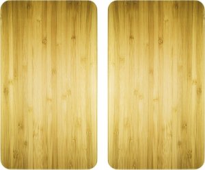 Wenko Szklane płyty ochronne WOODEN LOOK na kuchenkę – 2 sztuki, WENKO 7