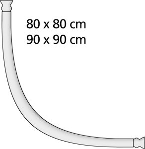 Bisk Uniwersalny drążek prysznicowy, 80 x 80/90 x 90 cm, chrom, WENKO 9